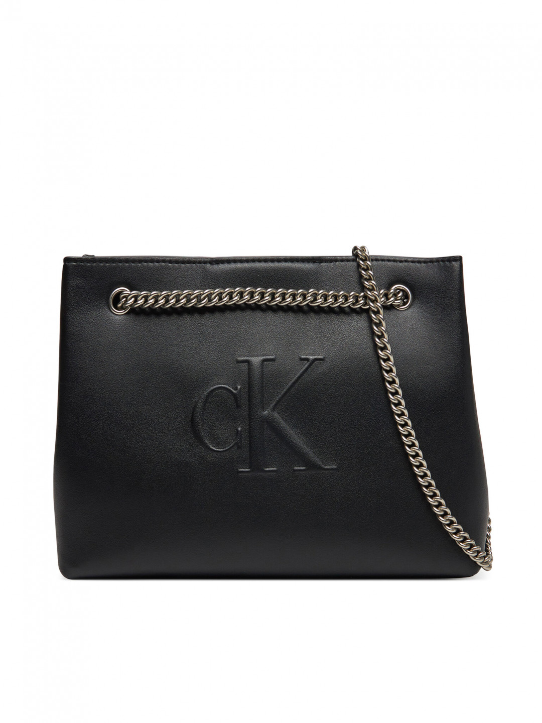 Calvin Klein Jeans Kabelka Sculpted Chain Shoulder Bag LV04K3163G Černá